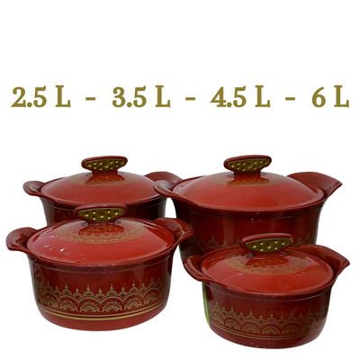 (2.5L -3.5L -4.5L-6L) AKOYA ALPHA set of 4 Casserole Hot Pot Food Warmer Thermal Insulated