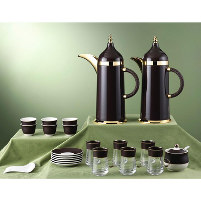 A complete set of tea and coffee from Liwa Flasks And cups set of 29 pcs 